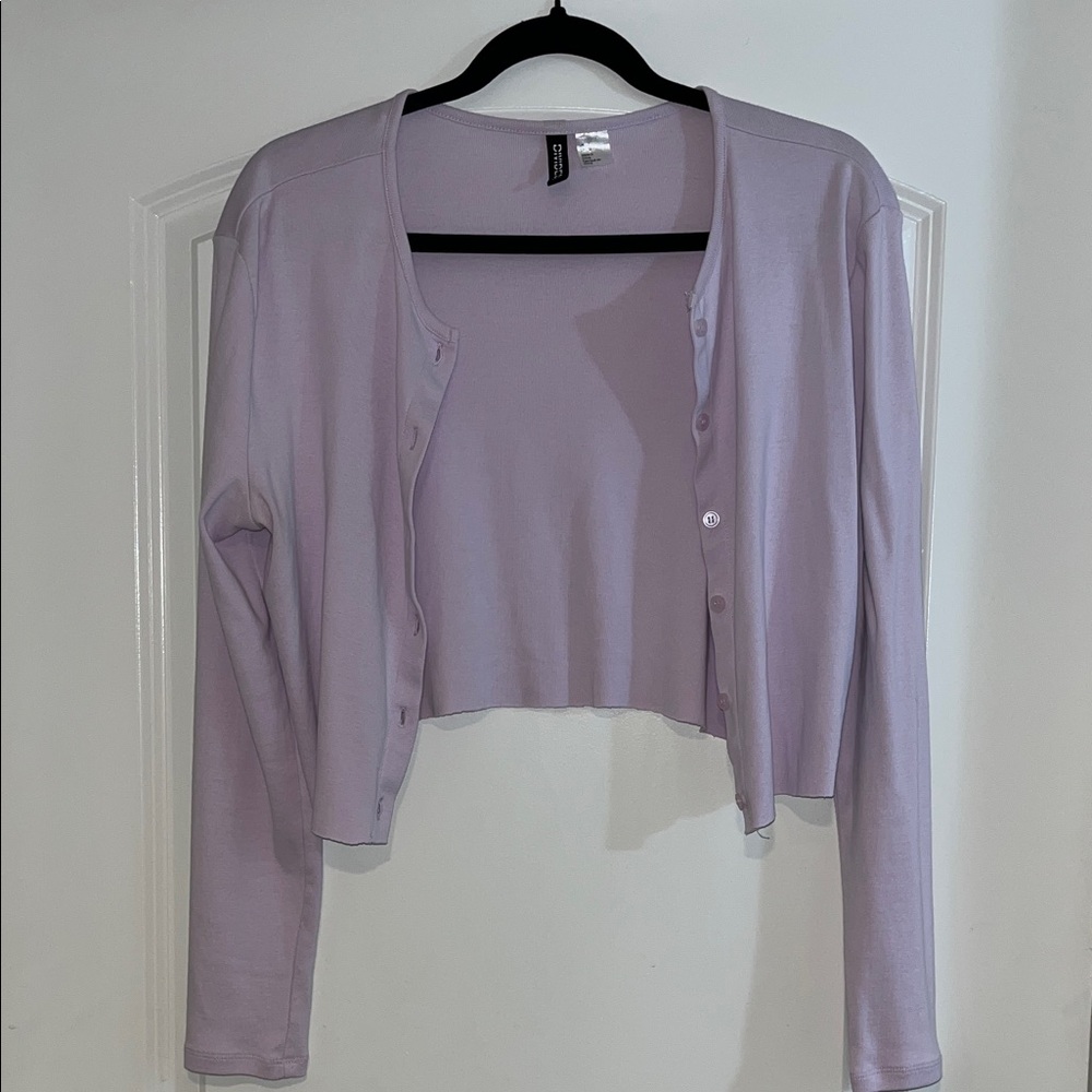 Lavender crop cardigan 🪻💜